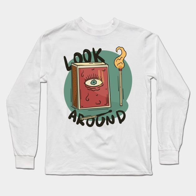 Matches box with eye Long Sleeve T-Shirt by Polikarp308